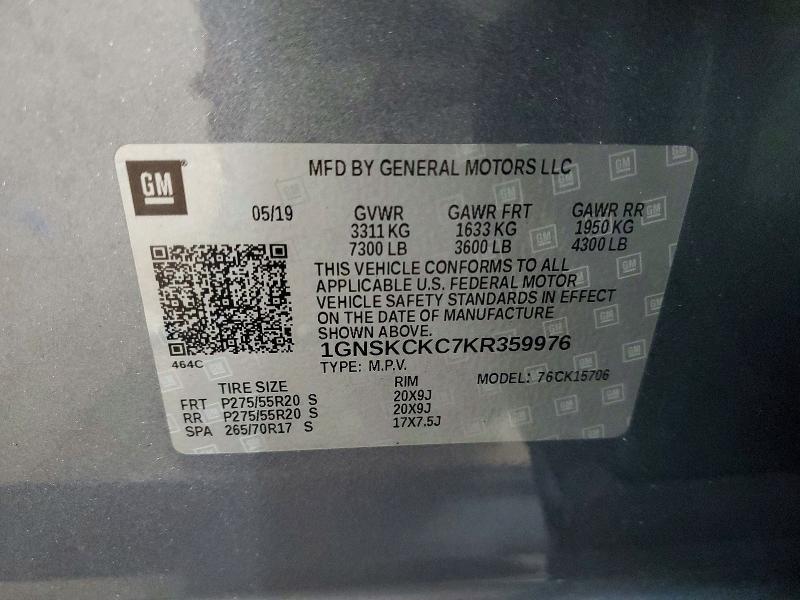 2019 Chevrolet Tahoe K1500 Premier