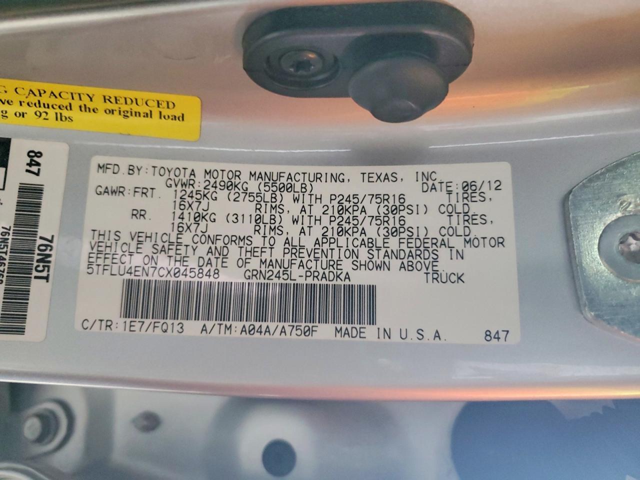 2012 Toyota Tacoma V6