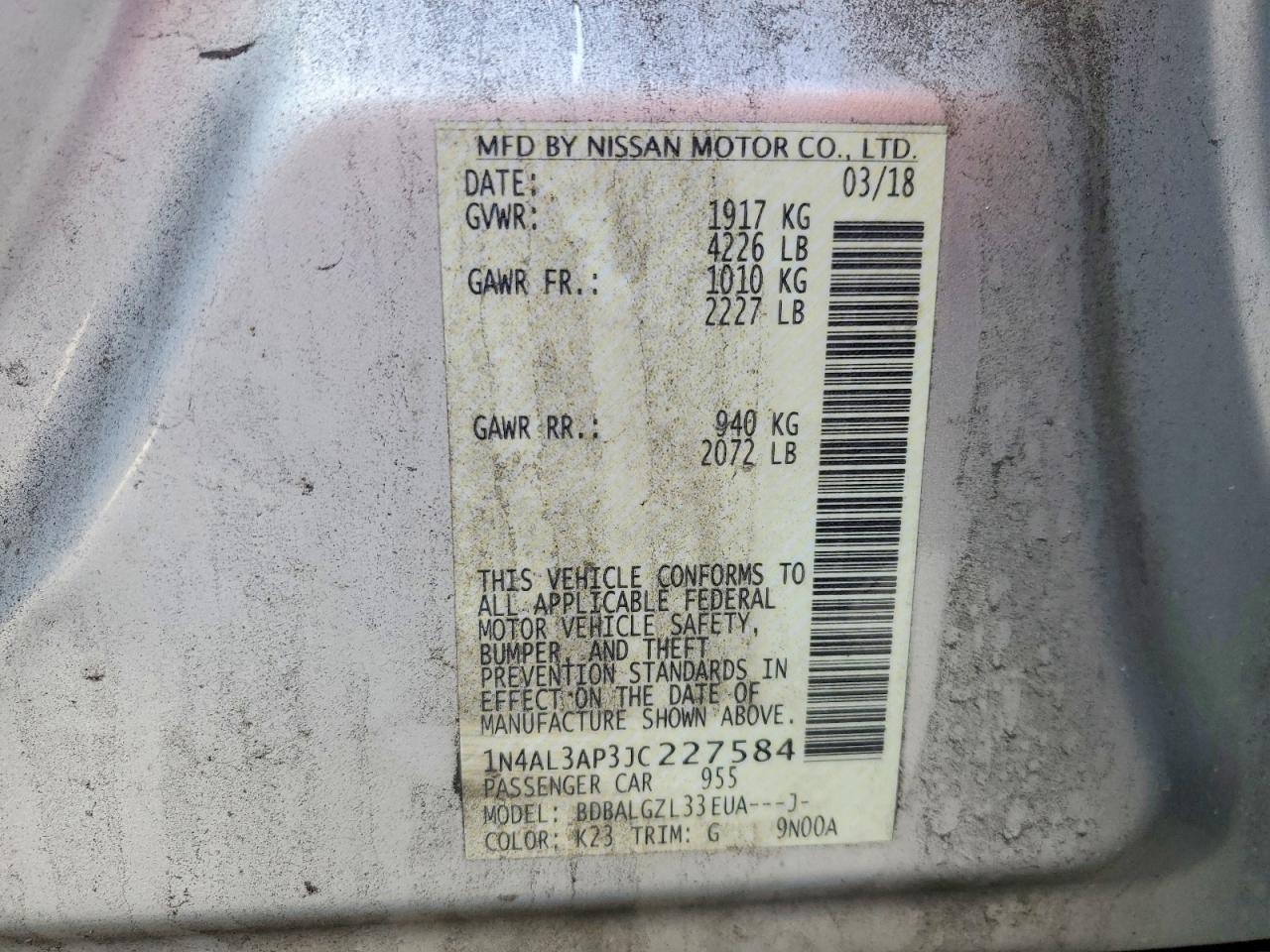 2018 Nissan Altima 2.5