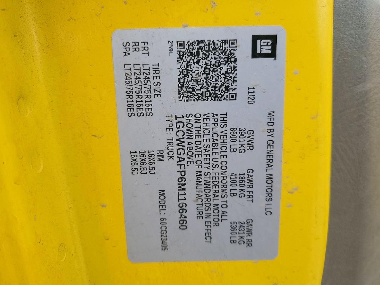 2021 Chevrolet Express G2500