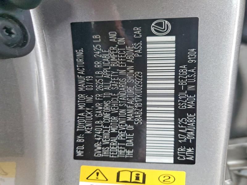 2019 Lexus Es 350 f Sport