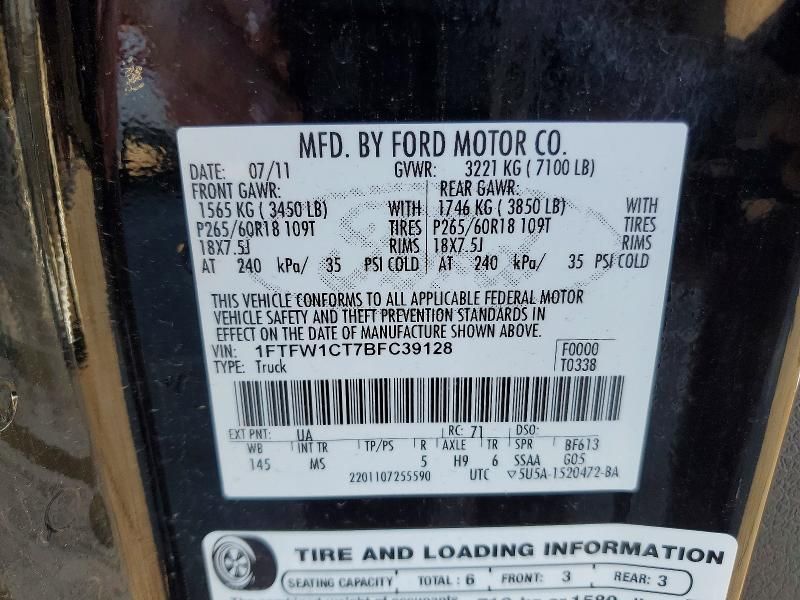 2011 Ford F150 Supercrew