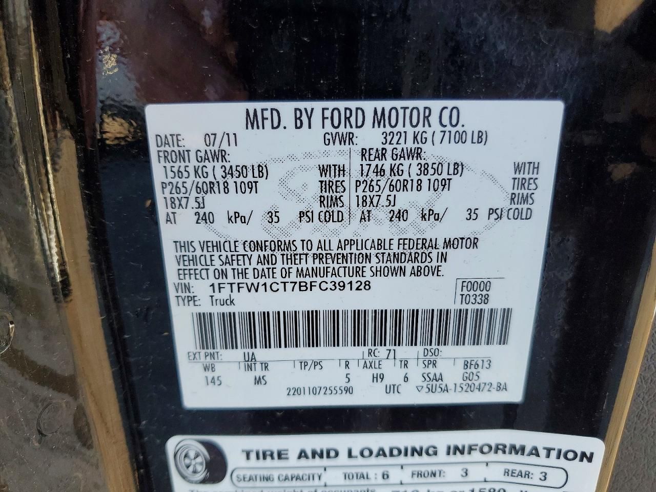 2011 Ford F150 Supercrew