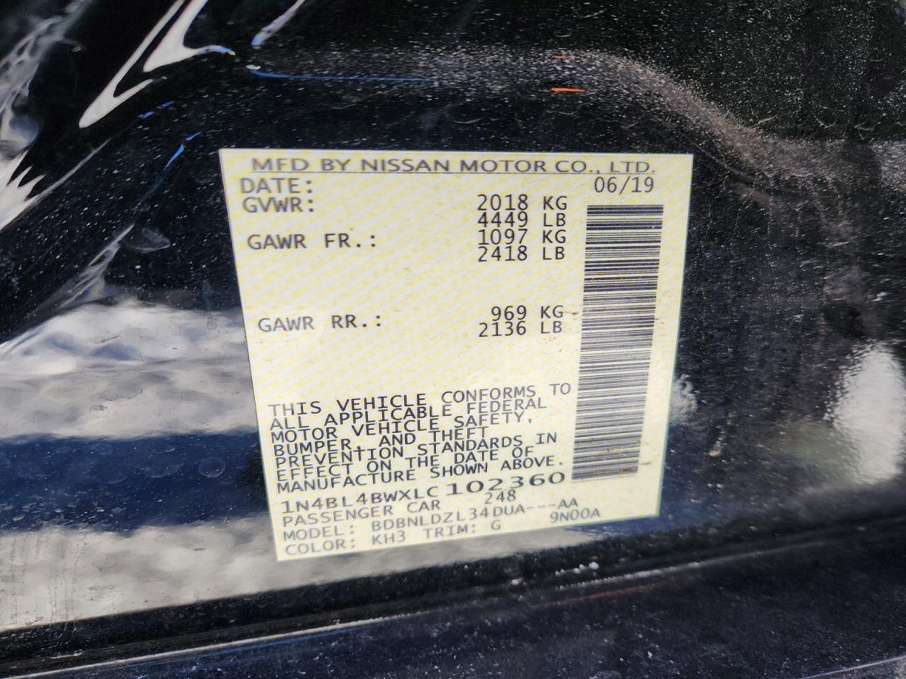 2020 Nissan Altima s