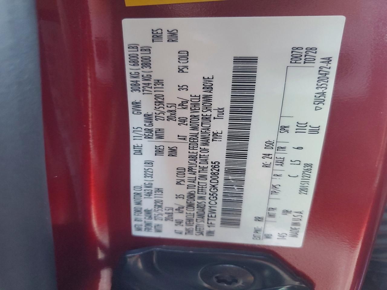 2016 Ford F150 Supercrew