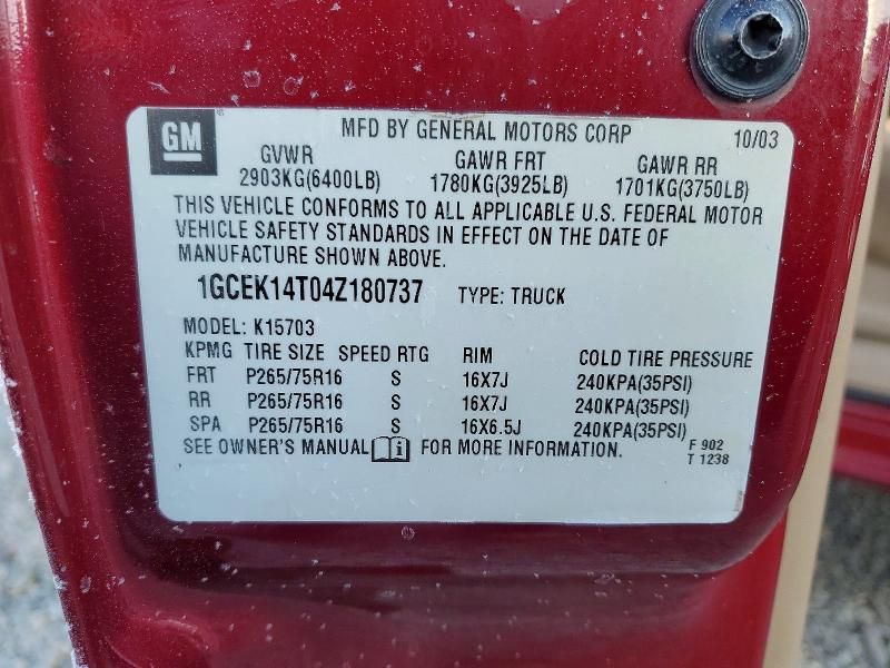 2004 Chevrolet Silverado K1500