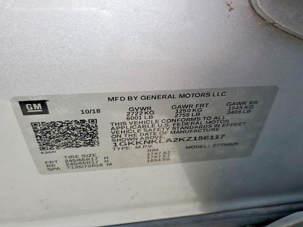 2019 GMC Acadia sle