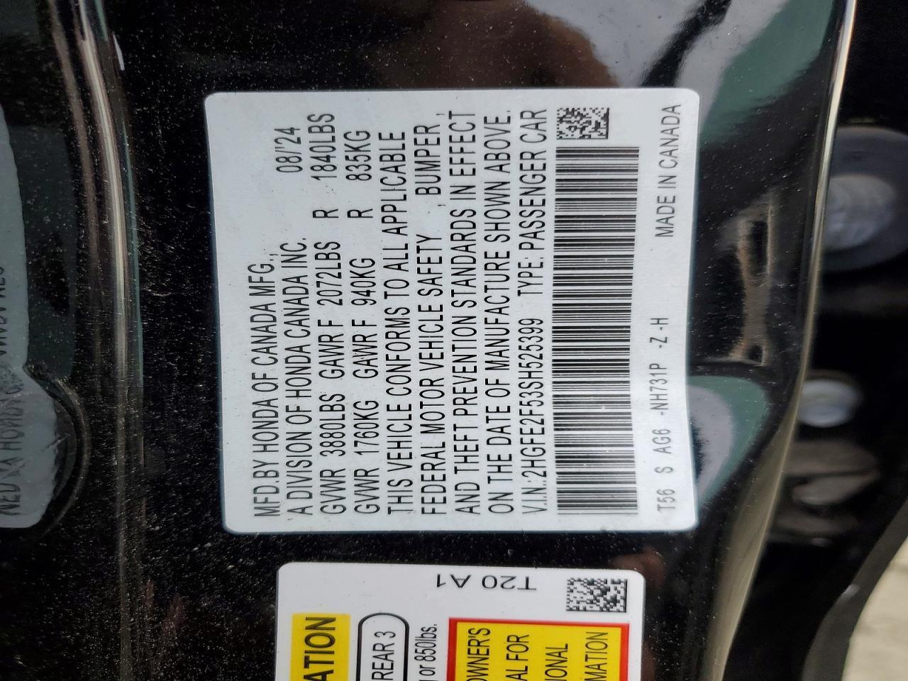 2025 Honda Civic Sport