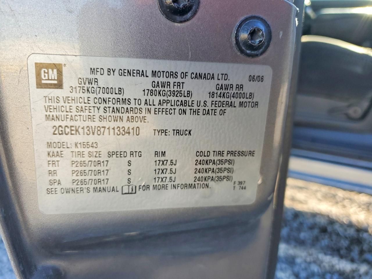 2007 Chevrolet Silverado K1500 Classic Crew cab