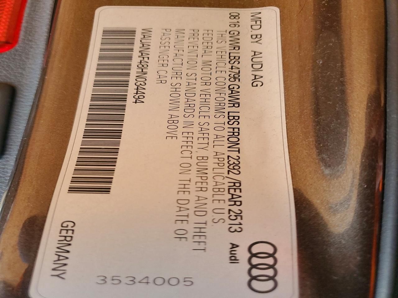 2017 Audi A4 Premium