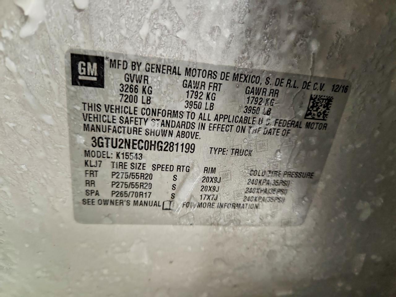 2017 GMC Sierra K1500 SLT