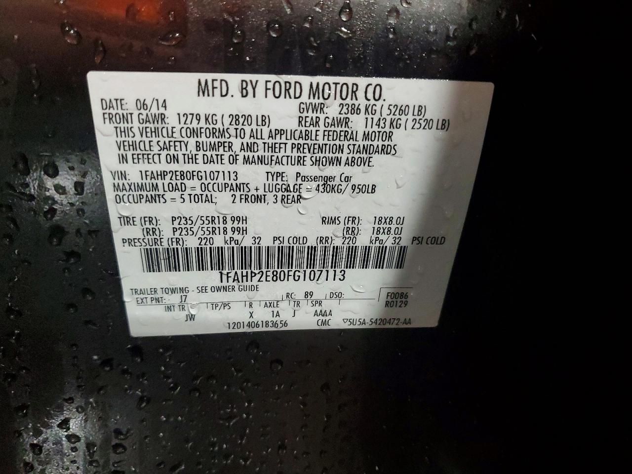 2015 Ford Taurus sel