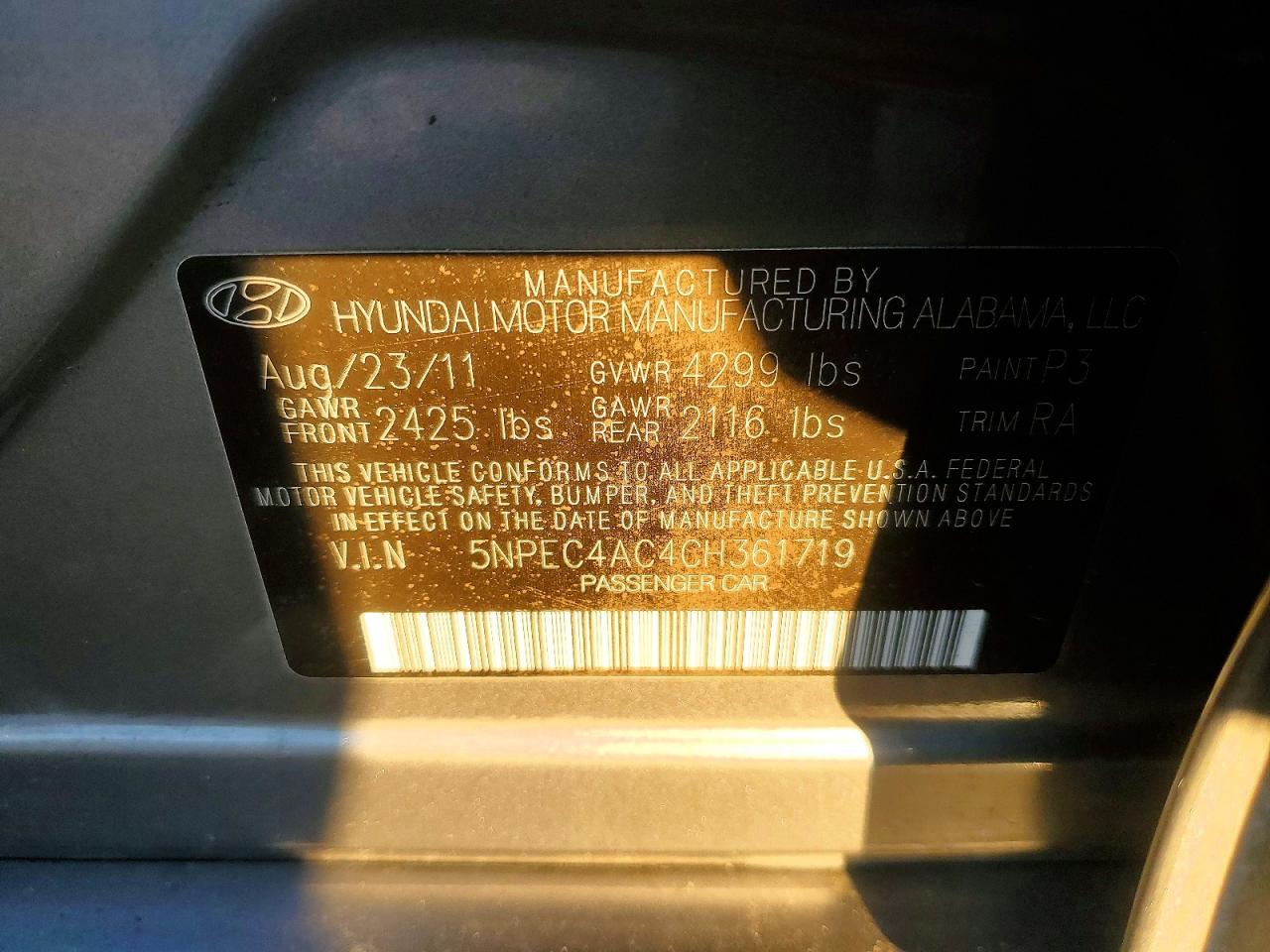 2012 Hyundai Sonata se
