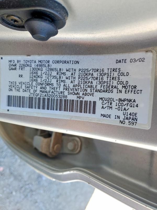 2002 Toyota Highlander Limited