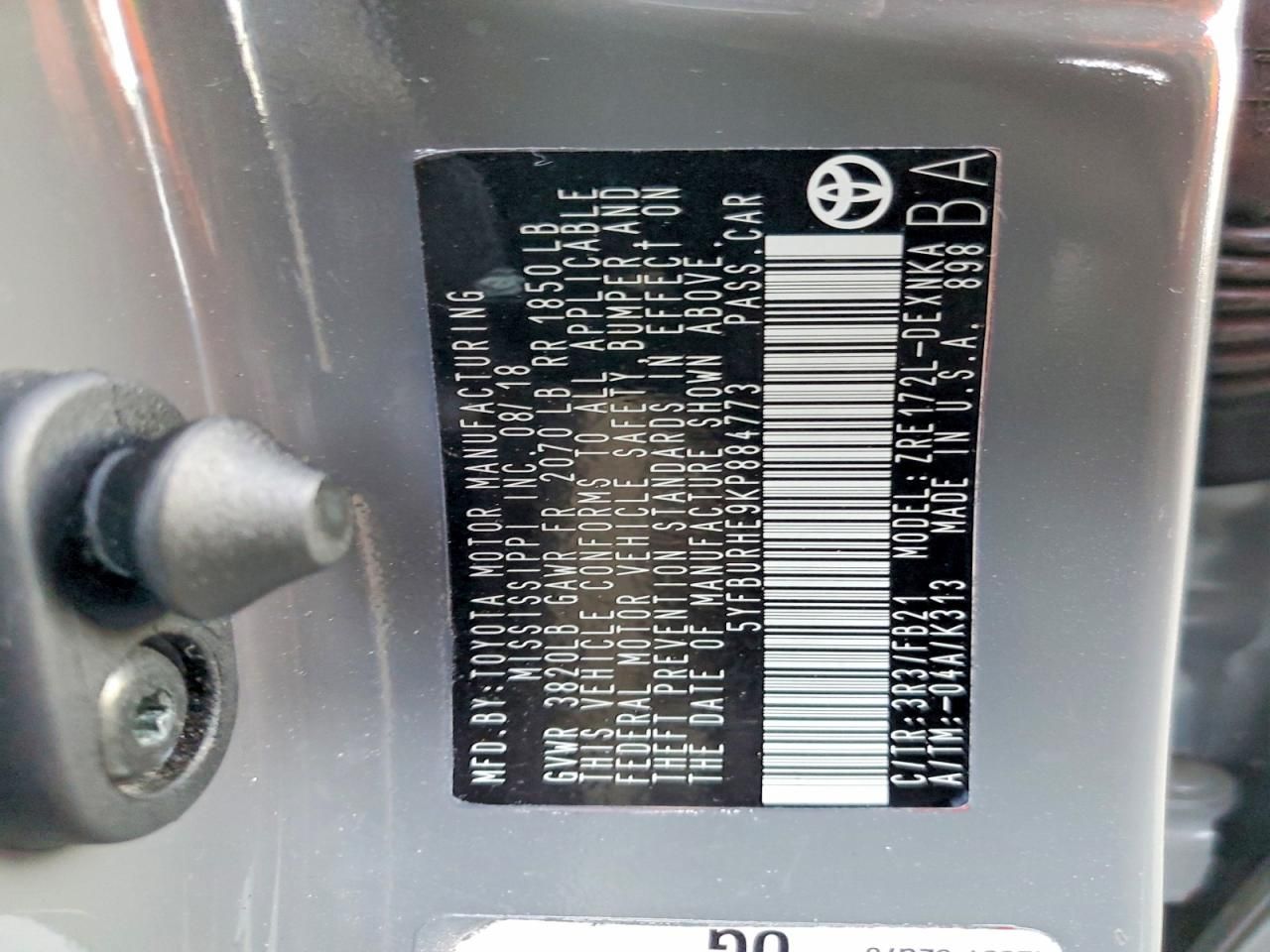 2019 Toyota Corolla l