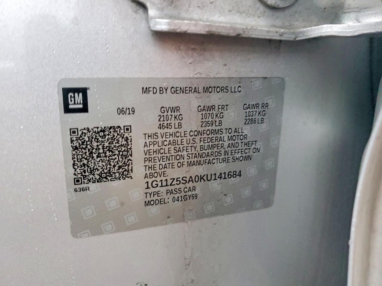 2019 Chevrolet Impala lt