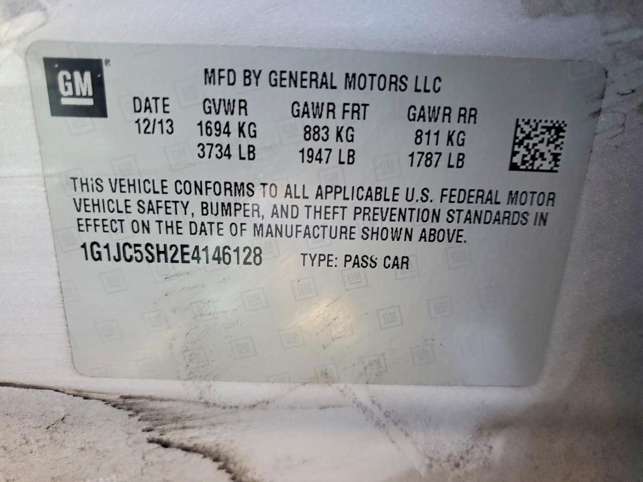 2014 Chevrolet Sonic lt