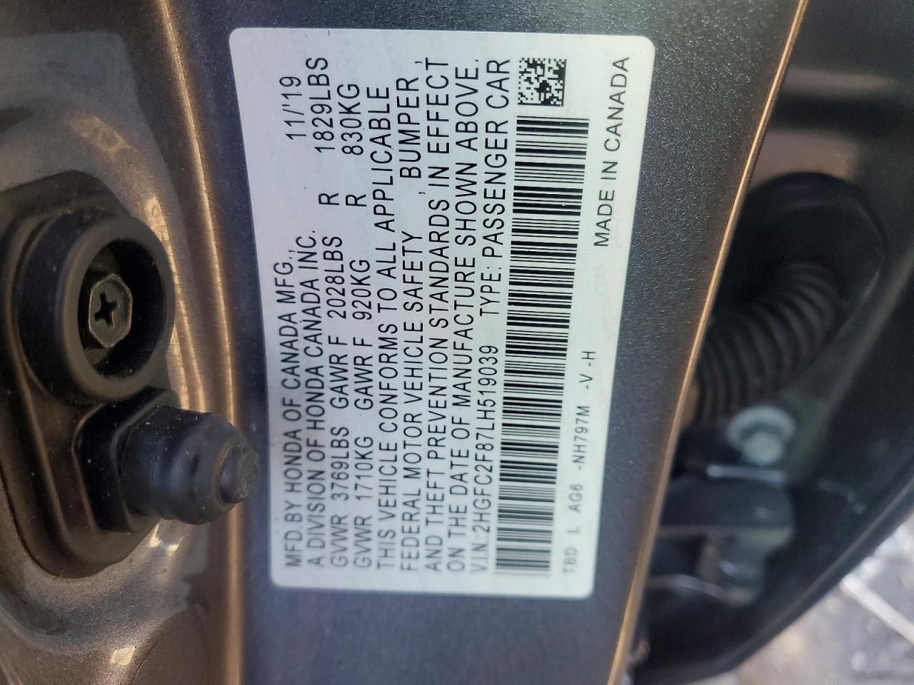 2020 Honda Civic Sport