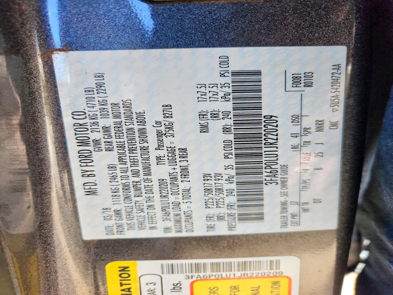 2018 Ford Fusion se Hybrid