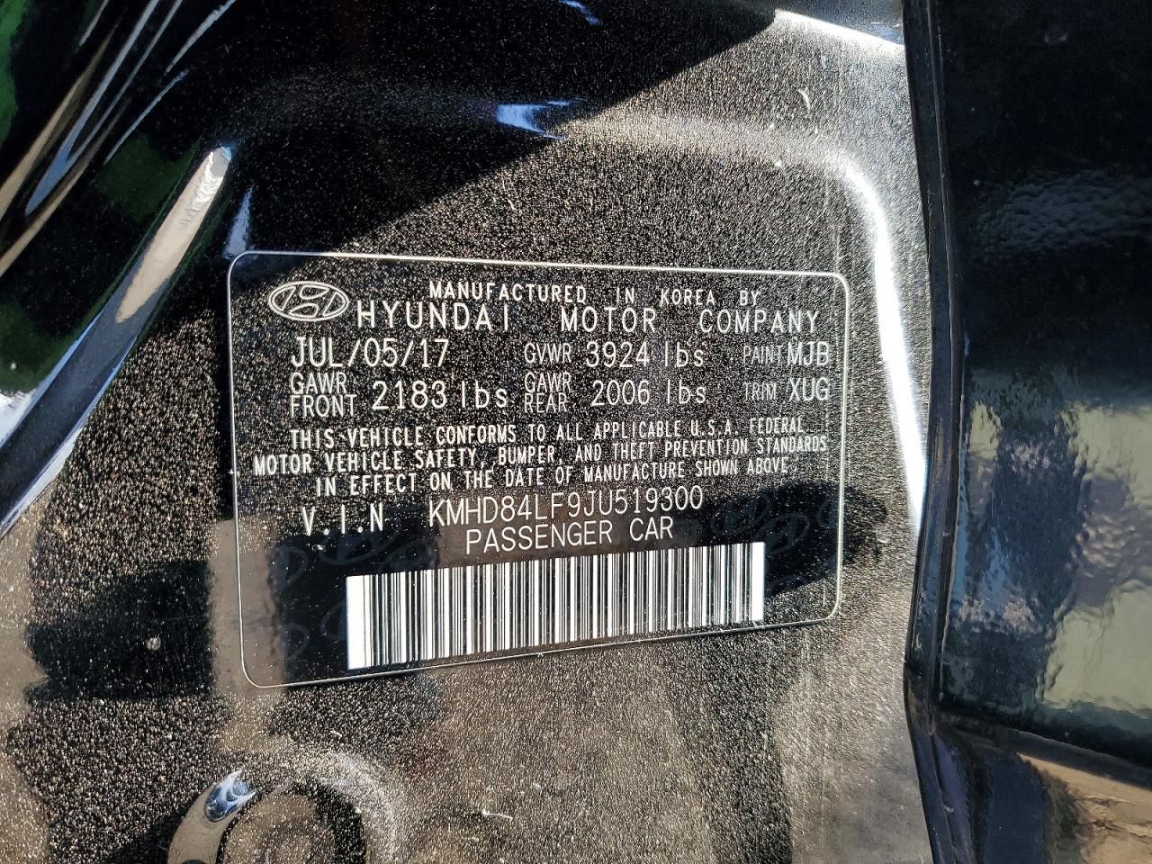 2018 Hyundai Elantra sel