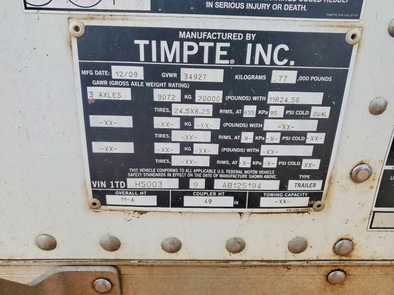 2010 Timpte Grain Trailer