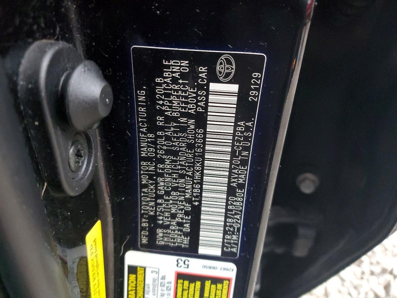 2019 Toyota Camry xse