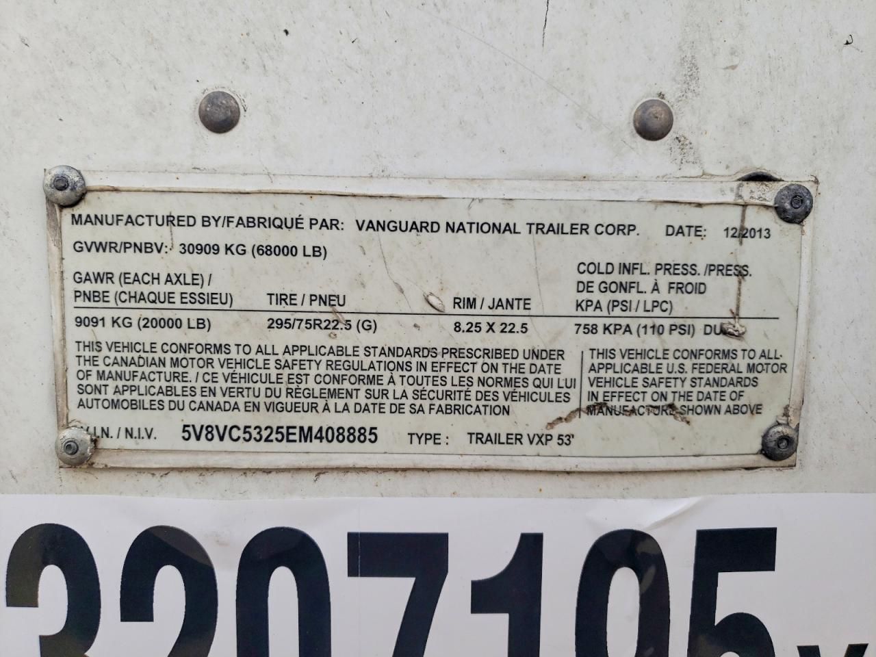 2014 Vanguard Trailer Trailer