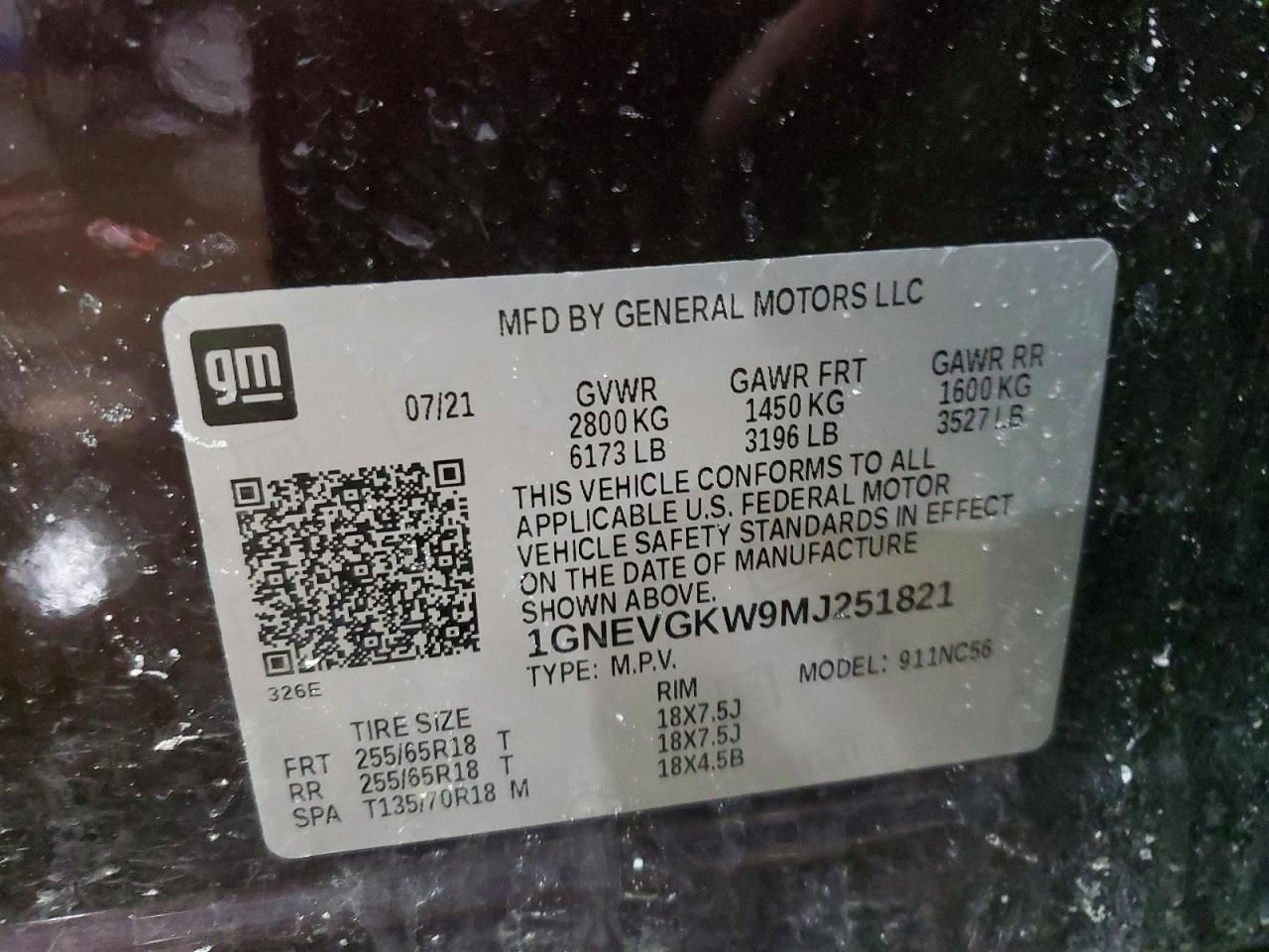 2021 Chevrolet Traverse lt