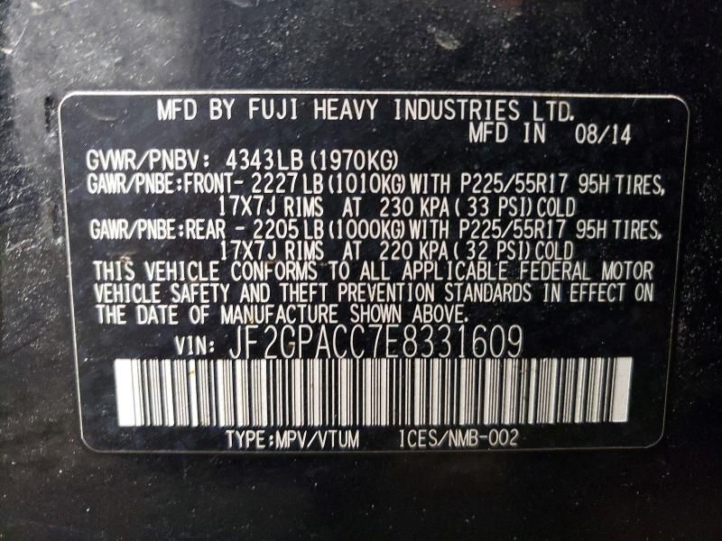 2014 Subaru Xv Crosstrek 2.0 Premium