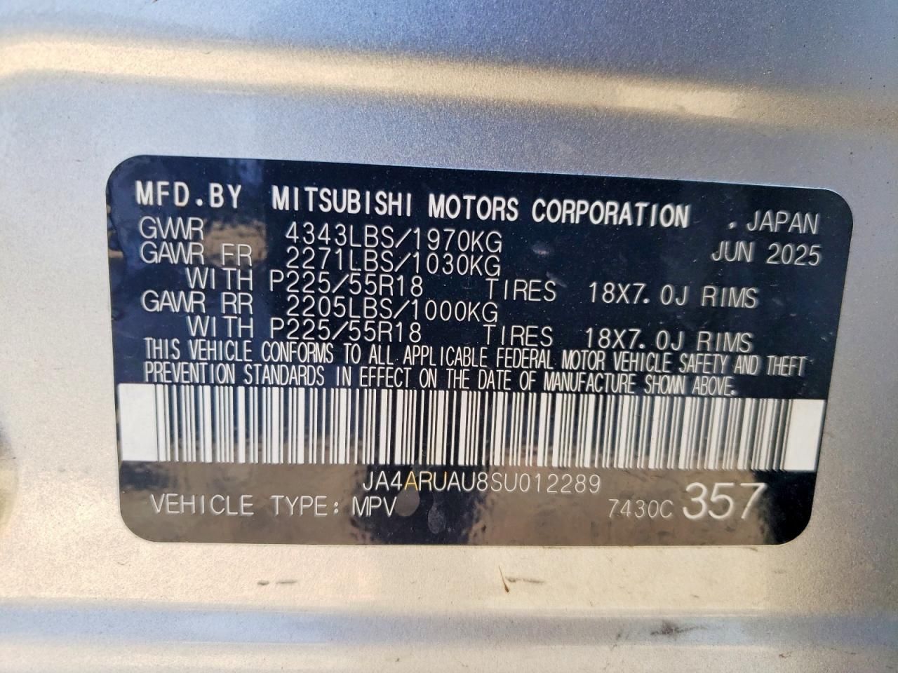 2025 Mitsubishi Outlander Sport s