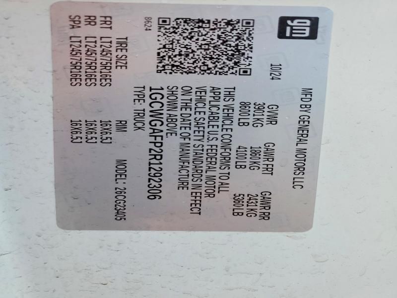 2024 Chevrolet Express 2500 Utility / Service Van