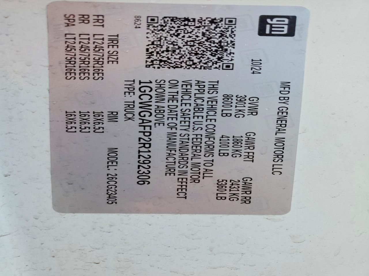 2024 Chevrolet Express 2500 Utility / Service Van