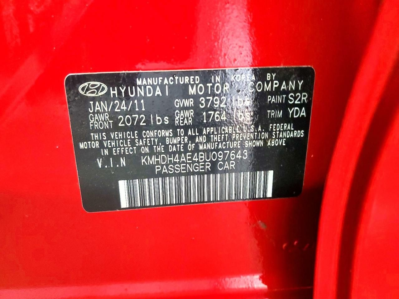 2011 Hyundai Elantra gls