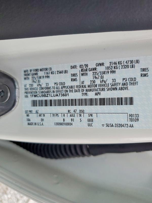 2020 Ford Escape se Sport