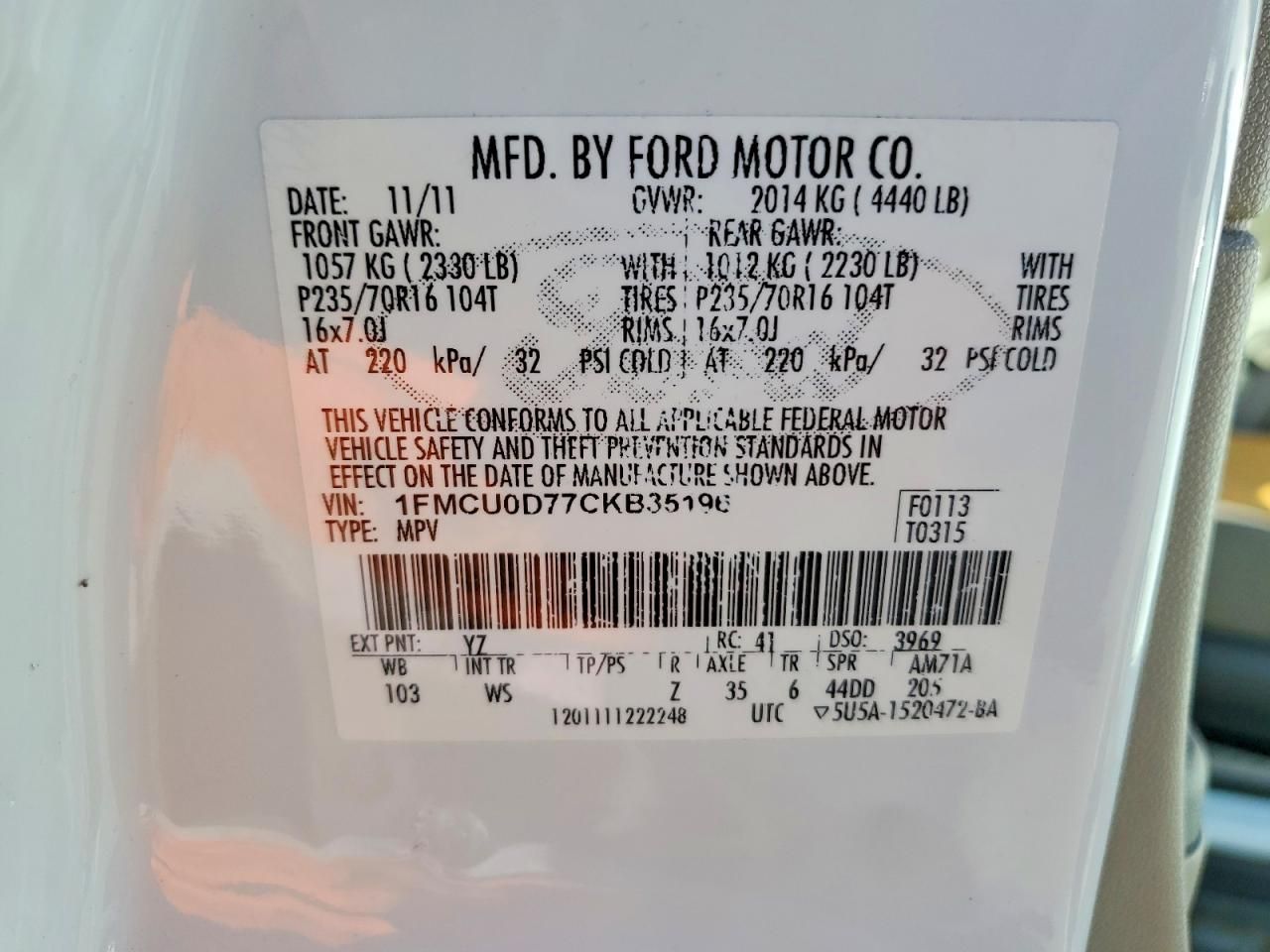 2012 Ford Escape xlt