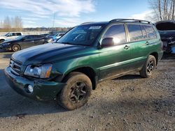 Salvage cars for sale from Copart Arlington, WA: 2002 Toyota Highlander Limited