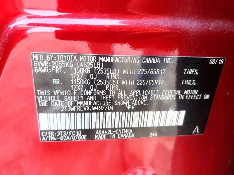 2018 Toyota Rav4 Adventure