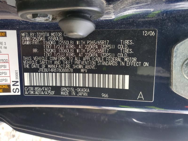 2007 Toyota 4runner SR5