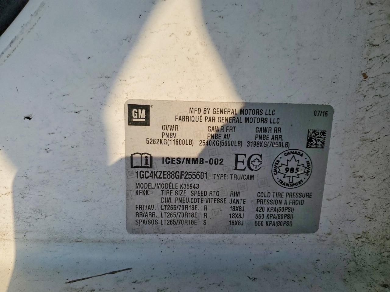 2016 Chevrolet Silverado K3500 LT