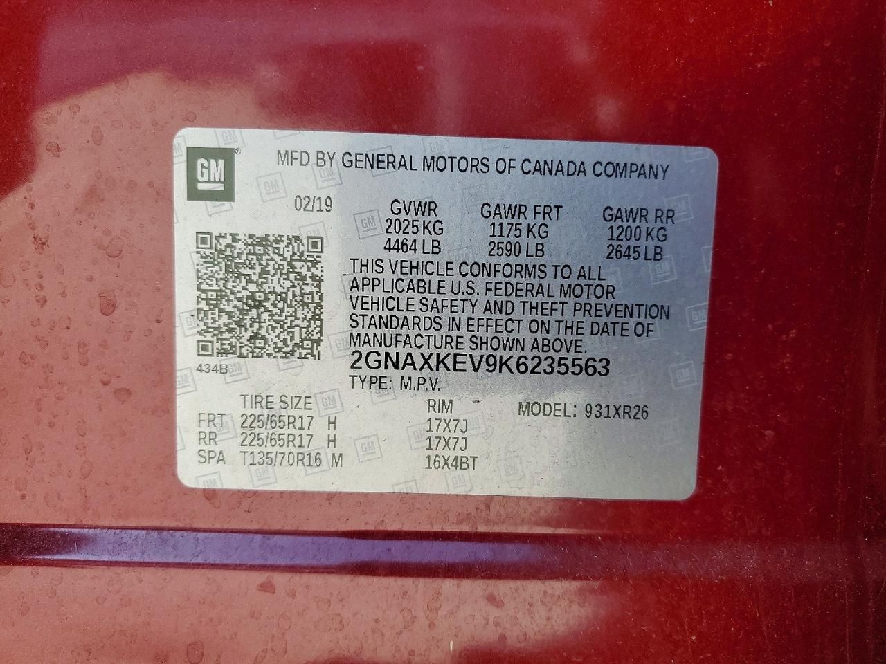 2019 Chevrolet Equinox lt