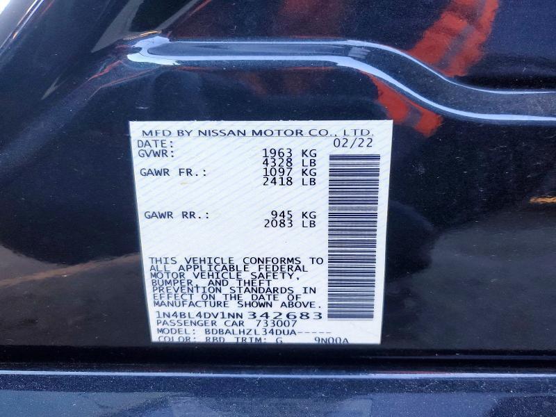 2022 Nissan Altima sv