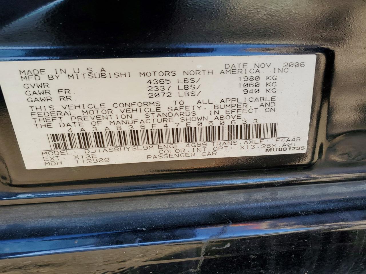 2007 Mitsubishi Galant es