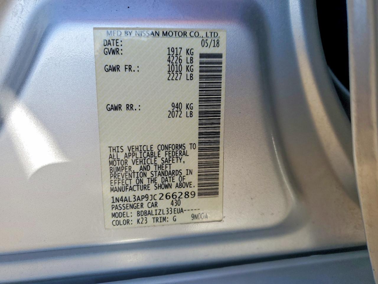 2018 Nissan Altima 2.5