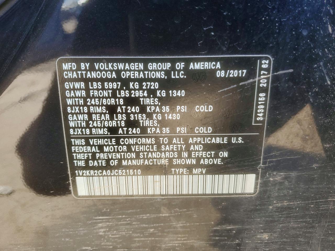 2018 Volkswagen Atlas se