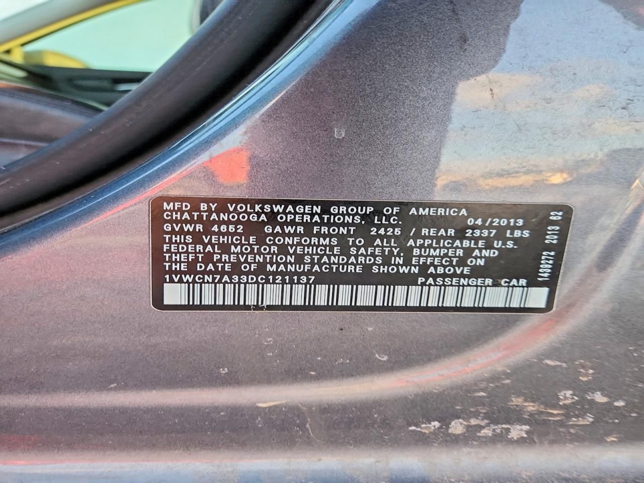 2013 Volkswagen Passat sel