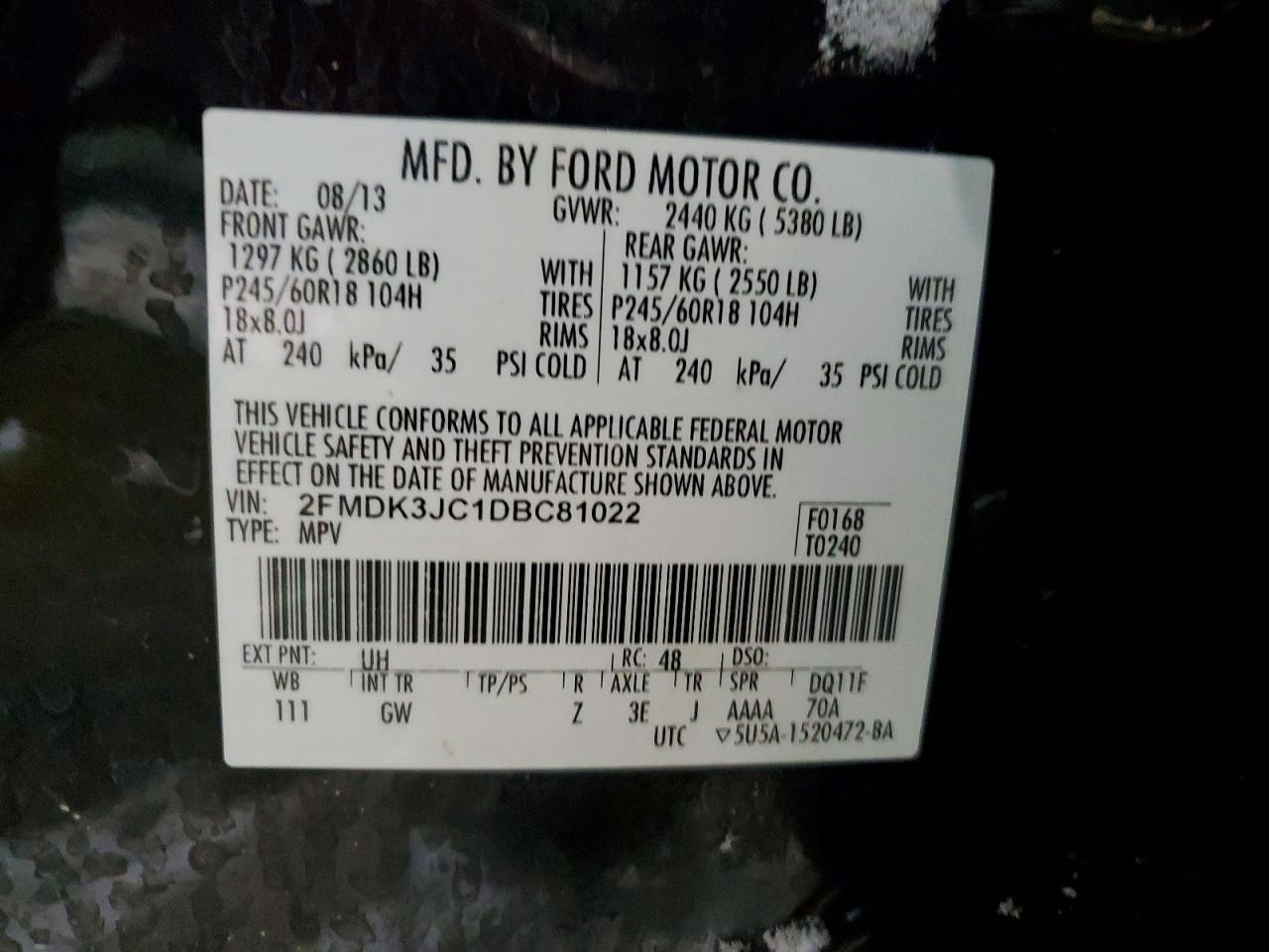 2013 Ford Edge sel