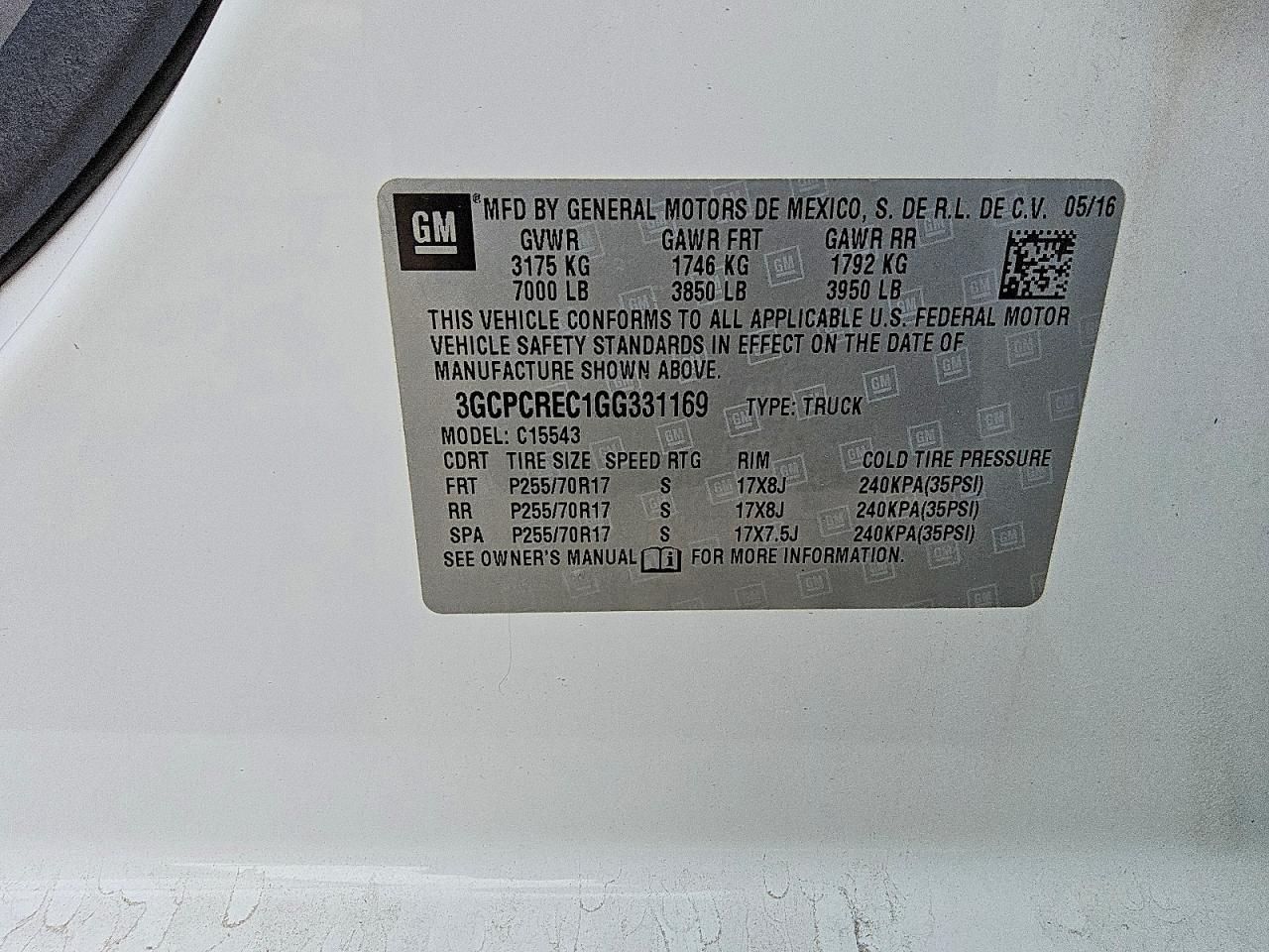 2016 Chevrolet Silverado C1500 lt