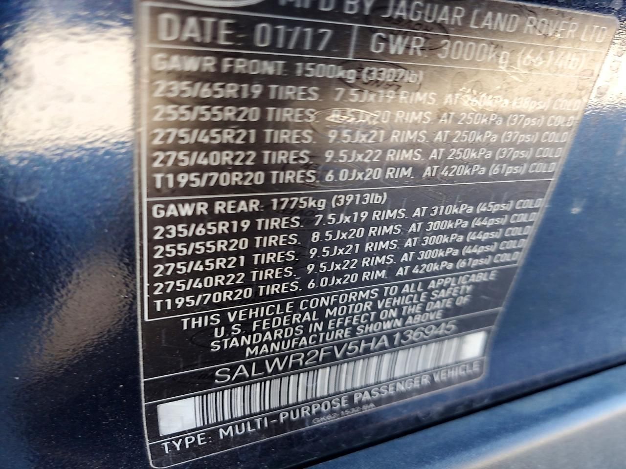 2017 Land Rover Range Rover Sport hse