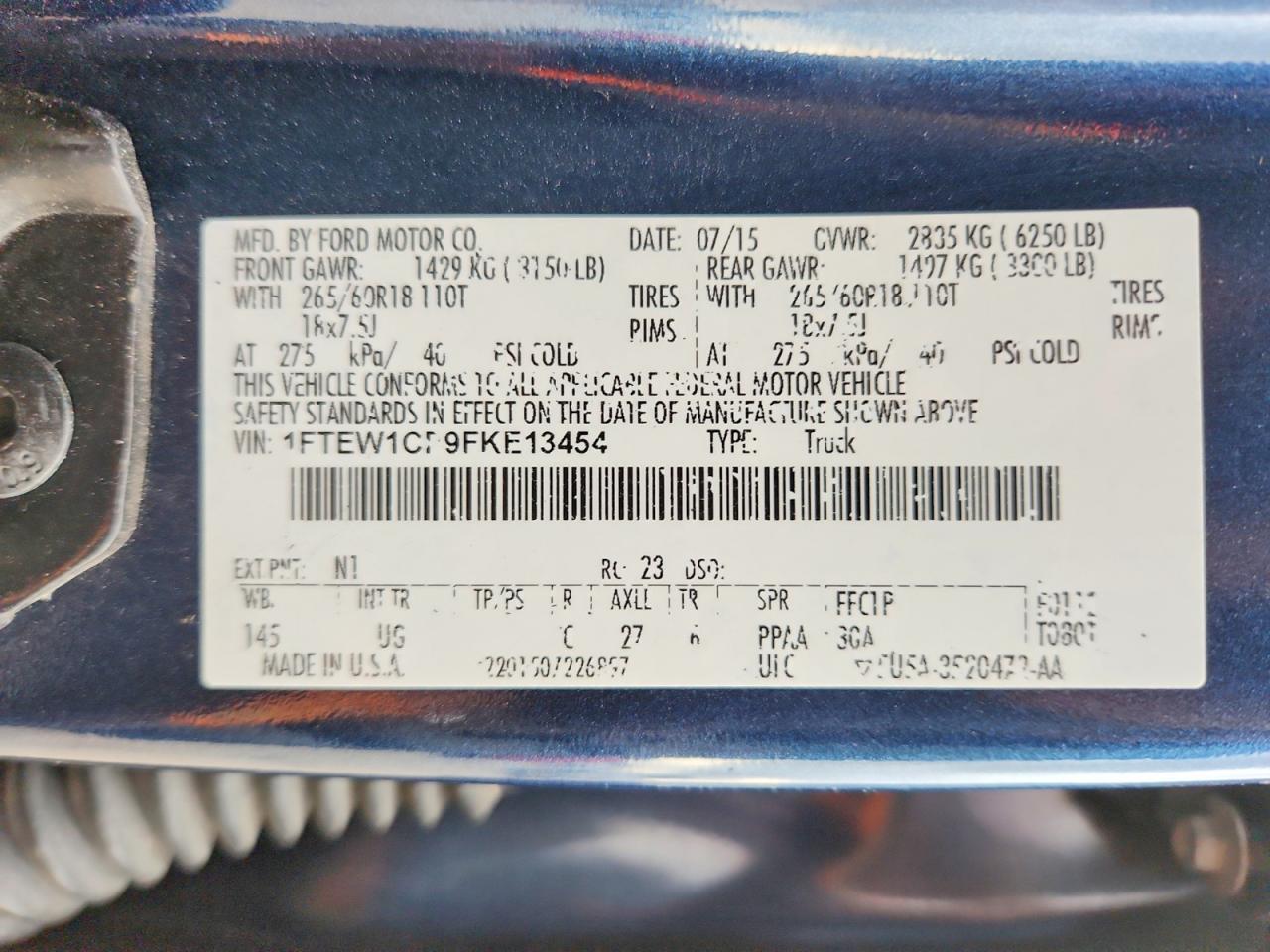 2015 Ford F150 Supercrew