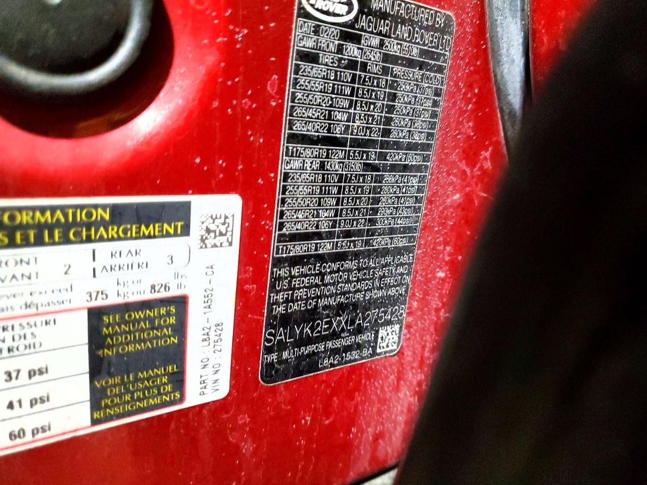 2020 Land Rover Range Rover Velar R-dynamic s